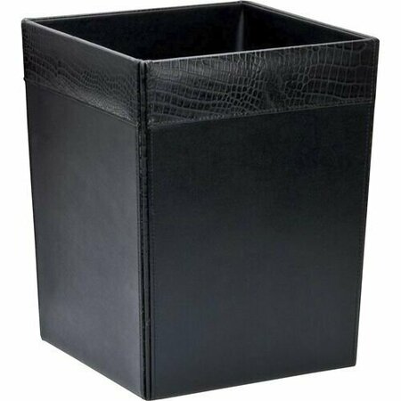 DACASSO Wastebasket, Crocodile, 14 Quart, 9-1/2inx9-1/2inx12in, BK DACA2203